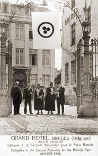 Делегаты Второй международной конференции, посвященной Пакту Рериха. Брюгге, Август 1932 г.