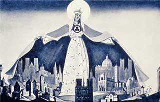 Н.К.Рерих. Мадонна - Защитница. 1933